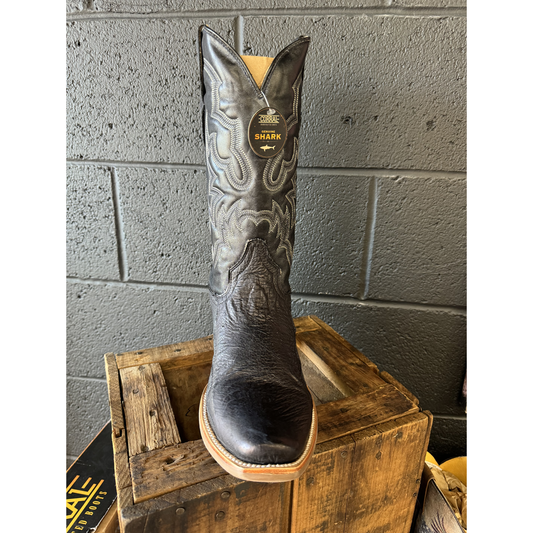 Corral Black Shark Embroidery Horseman Toe